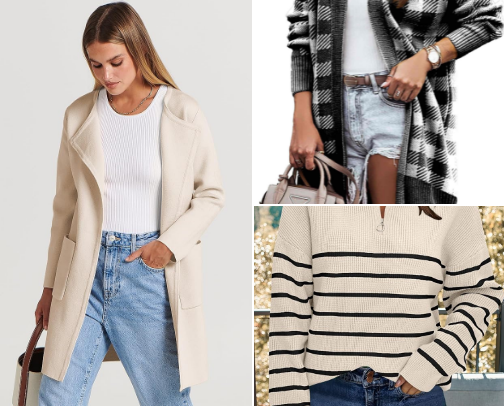 Fall fashion for work, home, and rainy days with coffee! cover photo collage
