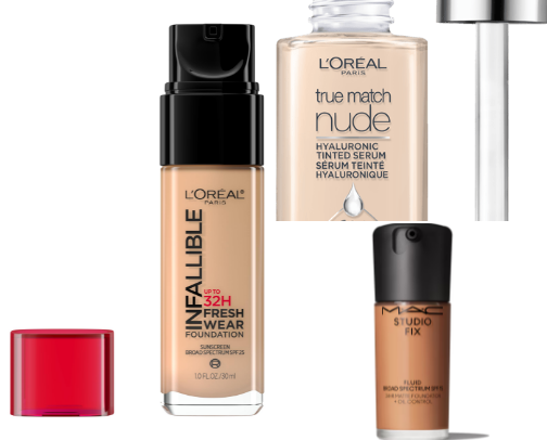 Foundations for oily skin cover photo collage