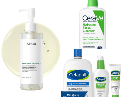 Skincare must haves ( routine recommendations) cover photo collage
