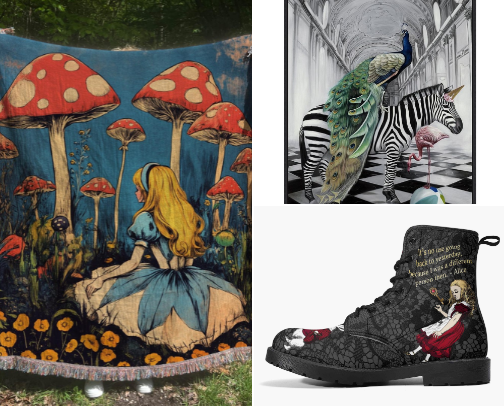 Whimsical Realm of Alice  in Wonderland cover photo collage