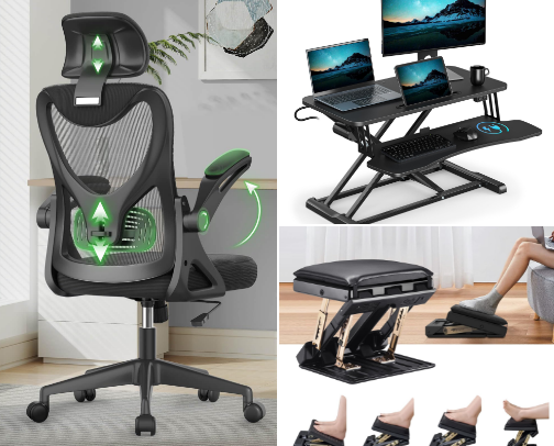 Best Home Office Ergonomics Under $500: Fix Back Pain While WFH cover photo collage