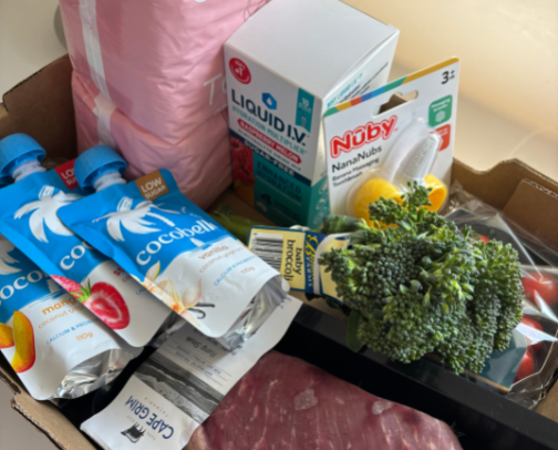 What to bring a newly postpartum MAMA (Things she actually needs) cover photo collage