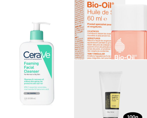 glow up skincare ✨ cover photo collage