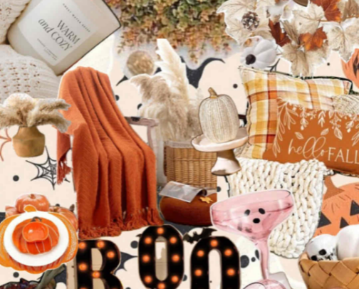The Ultimate Fall Décor & Entertaining Guide: Orange Glow to Haunted Luxe cover photo collage