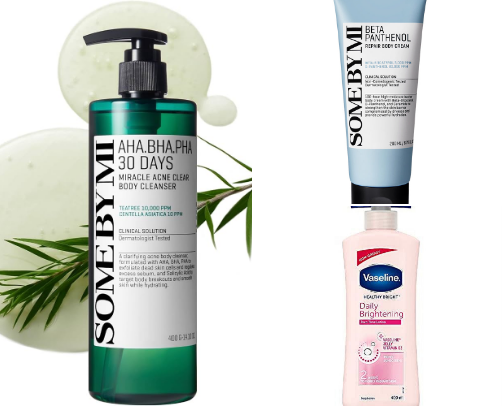 My simple body care routine cover photo collage
