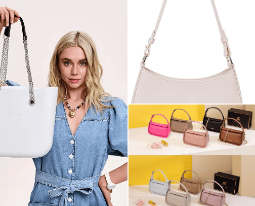 "Trendy Women's Bags: The Latest Must-Have Styles" cover photo collage