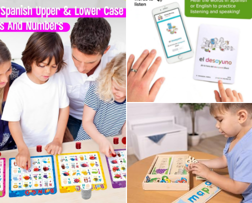 Spanish Activities for kids cover photo collage