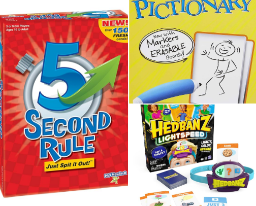 Brain teaser family games. cover photo collage