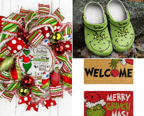 Grinch Christmas cover photo collage