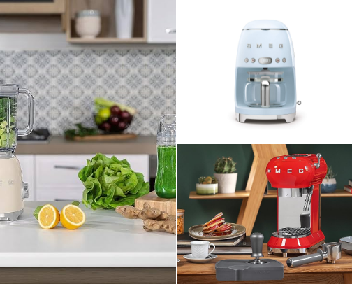 Smeg Style: Iconic Kitchen Elegance. cover photo collage