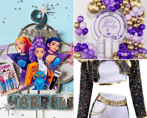 KPop Demon Hunters — Birthday Party, Decor, Gifts & Halloween Costumes (2025) cover photo collage