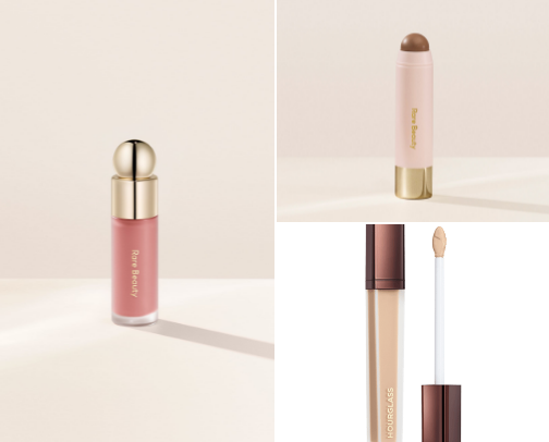 girl makeup products cover photo collage