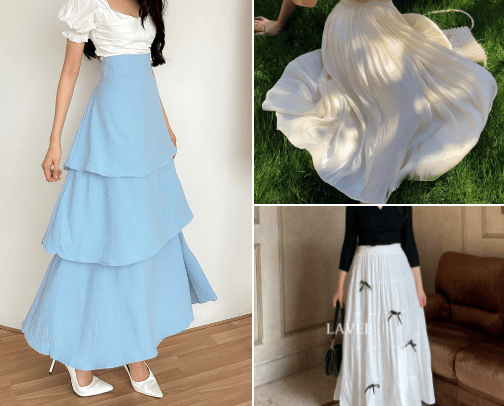 Long/Highwaist Cute Skirt cover photo collage