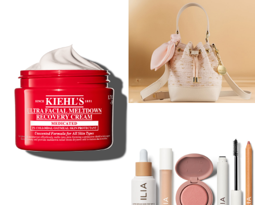 Face make up and body care brand cover photo collage
