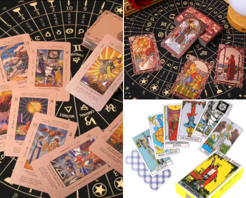 Divination Tools & Tarot cover photo collage