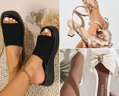 Summer Is Around The Corner! Classy Sandals & Low Heels for Everyday Glam That Won't Leave You Limping! cover photo collage