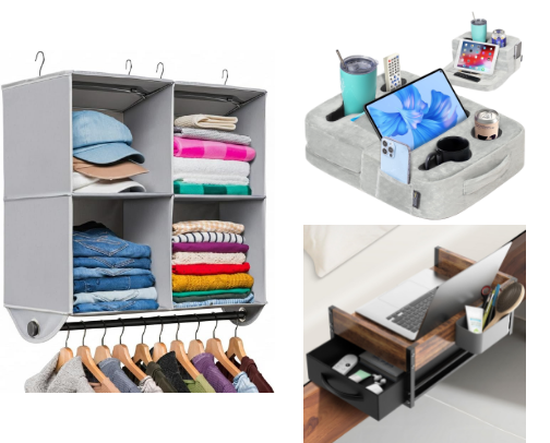 College dorm room essentials that make small spaces easier cover photo collage