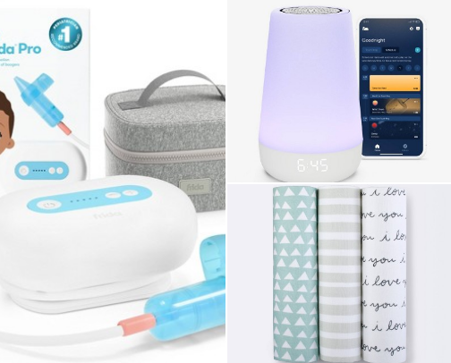 Everything you will *actually* use in the First Year of Motherhood (Target Edition) cover photo collage