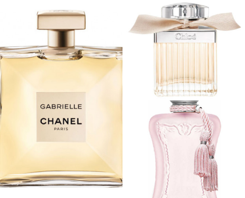 Classy and feminine perfumes cover photo collage
