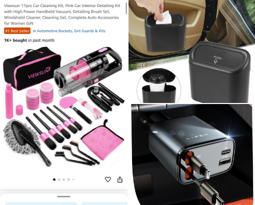 Car essentials cover photo collage