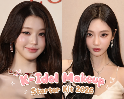 K-Idol Makeup Starter Kit 2026 cover photo collage