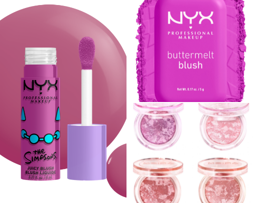 Purple/lilac/mauve blushes, western and asian products (affordable and high-end) cover photo collage