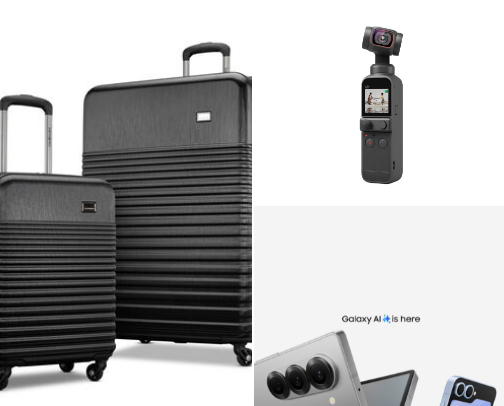 Travel necessities cover photo collage