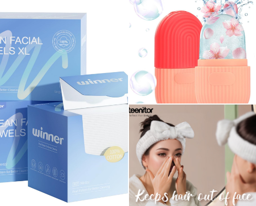 Skincare essentials cover photo collage