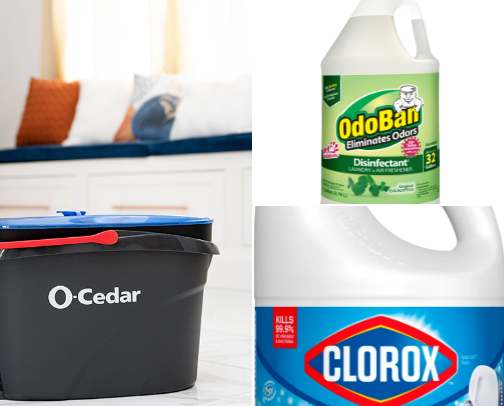 My favorite cleaning supplies cover photo collage