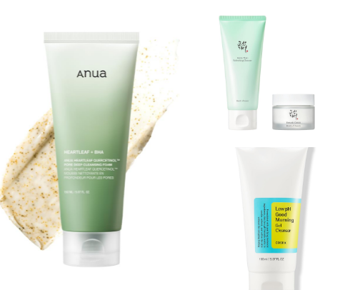 Korean skincare routine cover photo collage