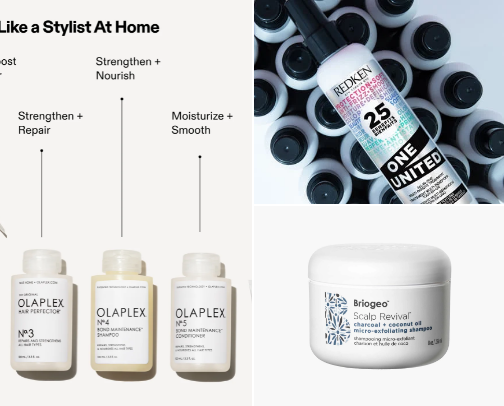 Hair products you’d find in my shower and bathroom! cover photo collage
