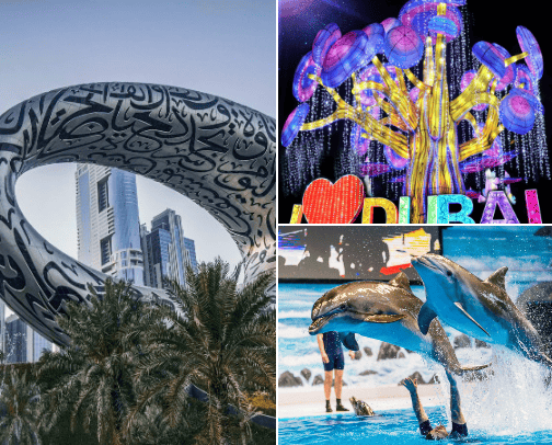 The best place visiting to Dubai cover photo collage