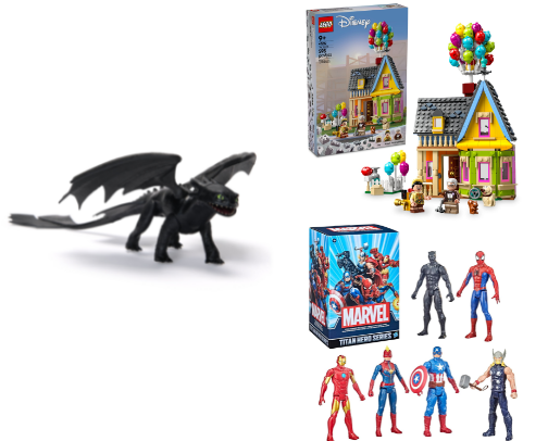 A kids toy collection features cover photo collage