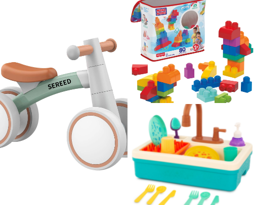 Gift Guide 12-24 mos (from a frugal mom of 3) cover photo collage