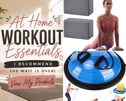 Low-impact, strength, core stability + Feel Peri Menopause young at home! cover photo collage