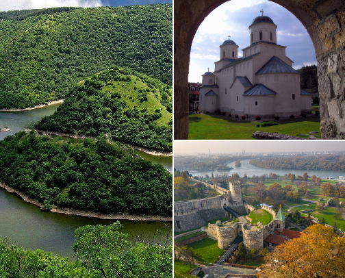 Places to visit in Serbia cover photo collage