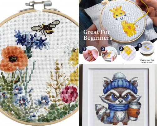 Cross stitch is just not for grandma cover photo collage