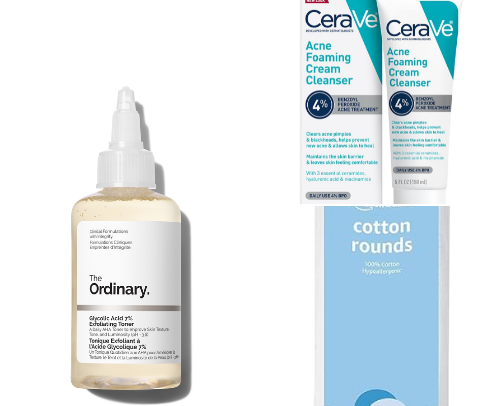 the skincare routine that cleared my skin cover photo collage