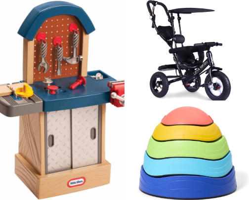 Toys I’d recommend from 1-4 cover photo collage