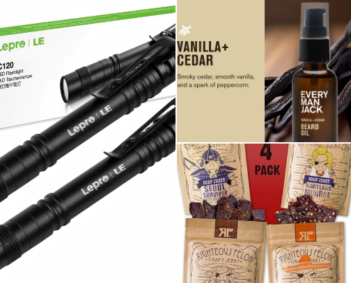 EASY & AFFORDABLE Stocking Stuffers for Him🎄🎅🏻 cover photo collage