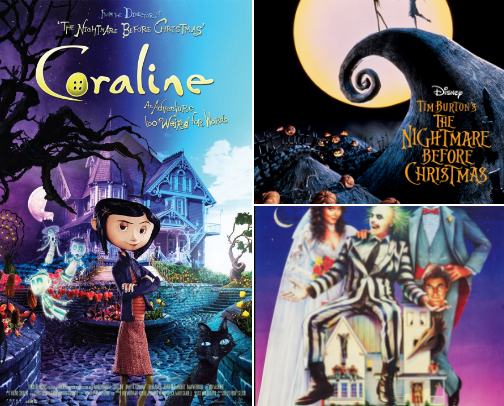 My movie list for spooky season ! cover photo collage