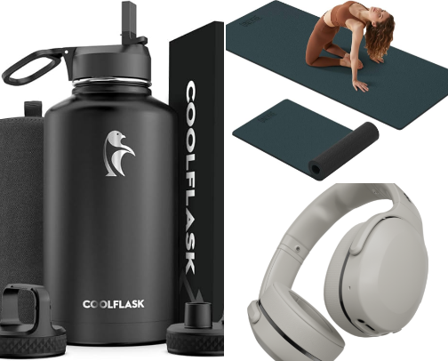 🏋️‍♀️ Gym + Fitness Essentials (Beginner Friendly + Everyday Use) ✨ cover photo collage