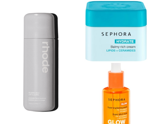 everyday skincare routine my holy grail for clear glossy skin cover photo collage