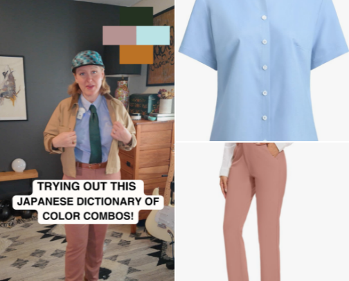 Deep Slate Olive, Nile Blue, Light Brown Drab & Raw Sienna — Here's What A Japanese Color Dictionary Made Me Wear cover photo collage