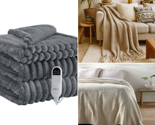 “Ultra Soft Throw Blankets Perfect for Couch, Bed & Gifts” cover photo collage