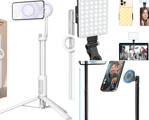 Tripods and lights cover photo collage