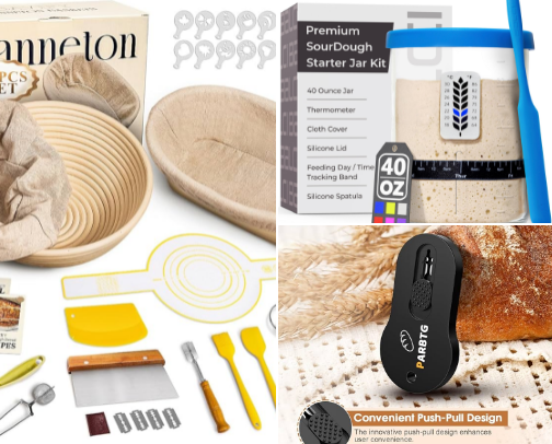 Sourdough Tools & Recipes cover photo collage