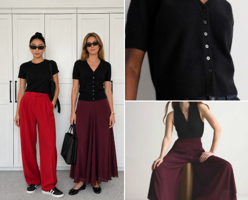 Black Outfits: Go Relaxed + Soft cover photo collage
