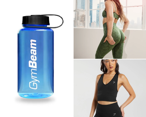 Gym must-haves 🦋 cover photo collage