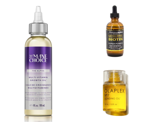 Healthy Hair growth products cover photo collage